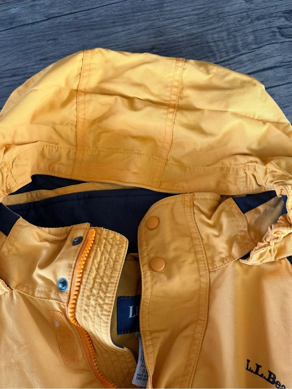 L.L. Bean VTG Yellow and Black Kids Winter Jacket